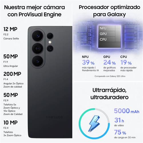 Samsung Galaxy S26 Ultra 5G 12GB 512GB Black (SM-S948) - Imagen 7