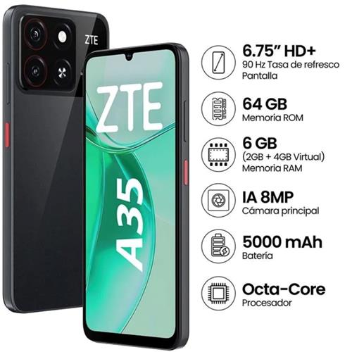 Zte Blade A35 6.75" 2+4GB 64GB Doble Cámara Starry Black - Imagen 7